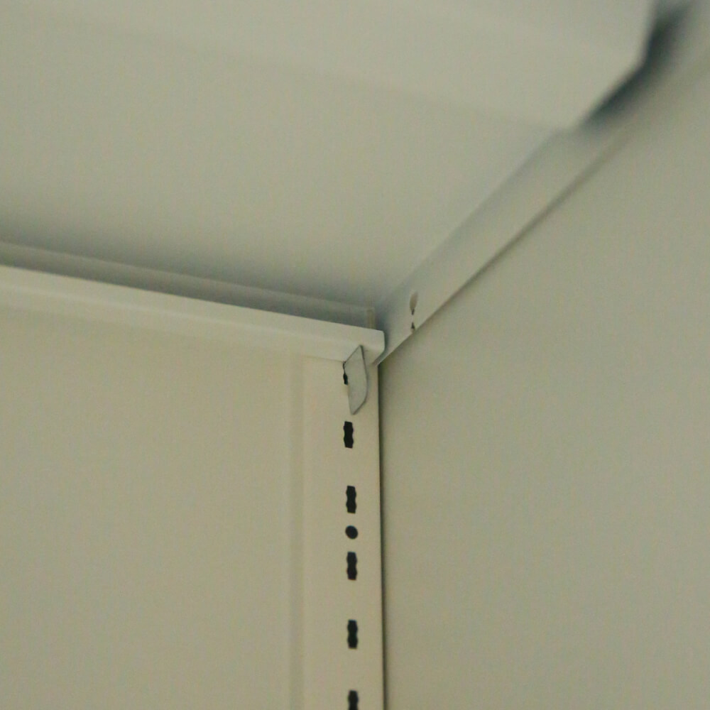 ตู้เอกสารเหล็กบานเปิดสูงบนกระจก-ทึบล่าง MEDILA รุ่น SH0008BE ขนาด85*39*180ซม. สีเบจ